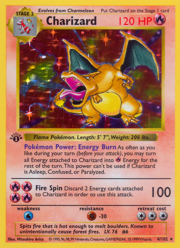 Pokémon Glurak / Charizard, Base Set 1999